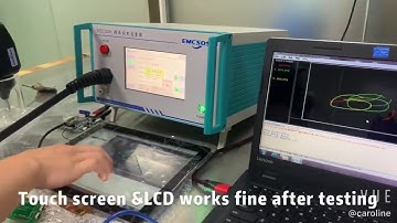 Capacitive touch screen with display ESD protection for medical tablet