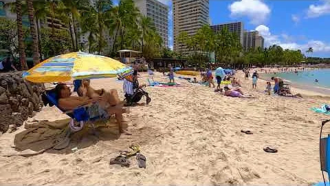 [4K] WAIKIKI BEACH - Walking and People Watching in Honolulu, Oahu HAWAII