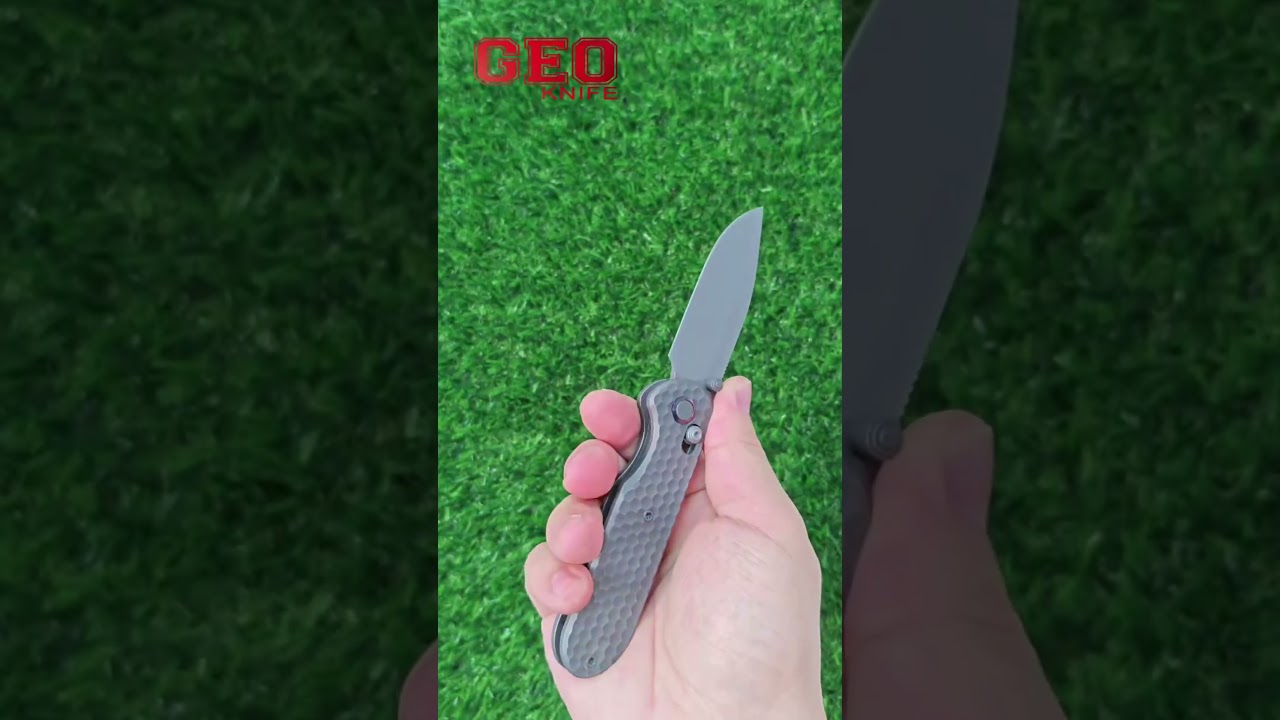 GEO2402C Ethereal Cutter: Titanium Handle & Darkwash M390 Blade. The axis-lock beast is here.  