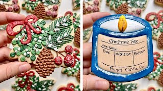 Soothing Christmas Cookie Decorating   Pine Cone, Balsam & Mistletoe | Christmas Tree Candle