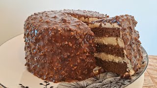 Moist Chocolate Cake | Ferrero Rocher Cake |  Christmas Cake