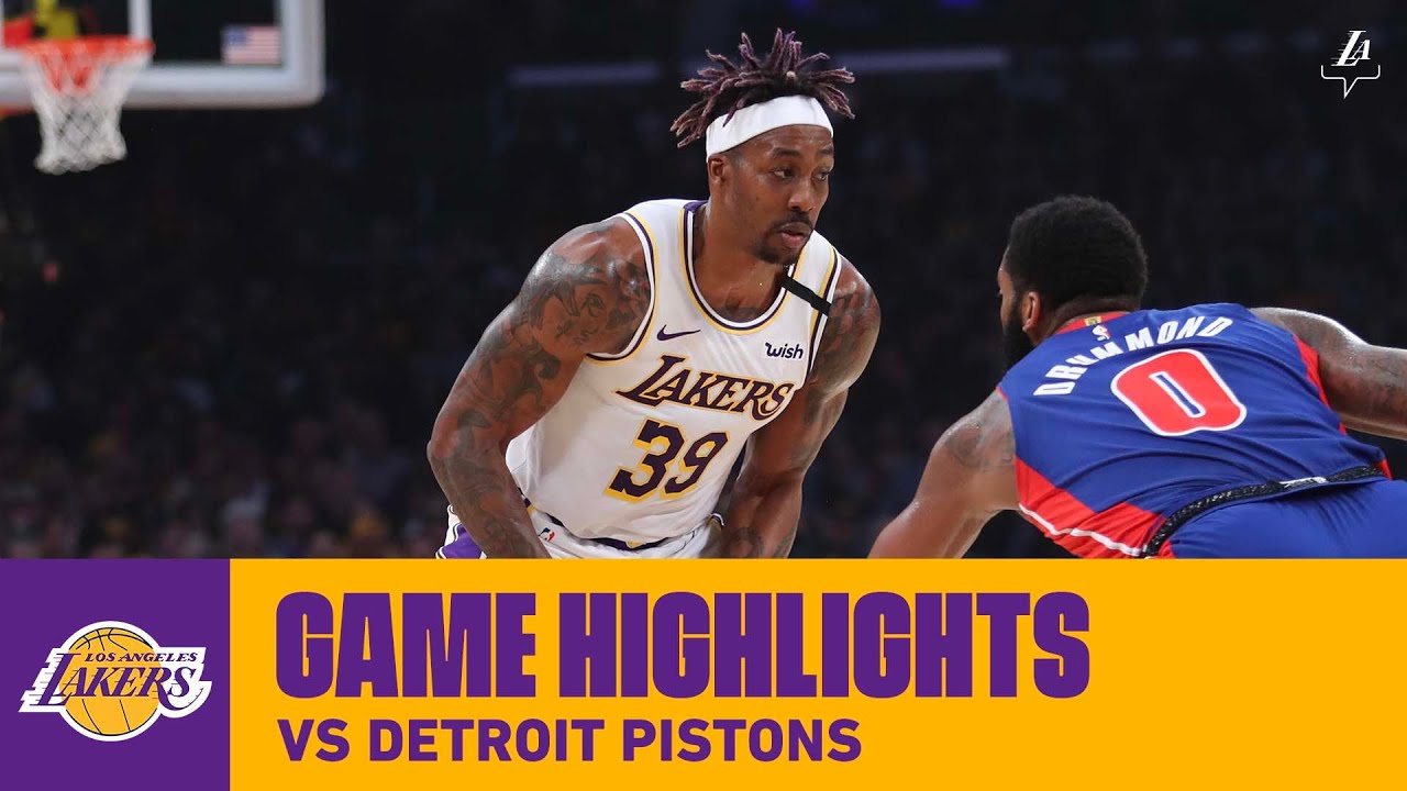 HIGHLIGHTS Los Angeles Lakers vs. Detroit Pistons YouTube