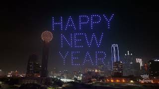 Reunion Tower Over the Top New Years Eve 2021 Drone Light Show | Dallas Texas | 225 Drones