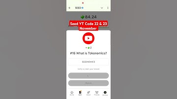 SEED Verify Code | #What is Tokenomics? | SEED
