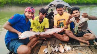 নবমী তিথিতে সুন্দরবন নদীতে বরশি দিয়ে হিরে মাছ, ছেলে মাছ ও আরো অনেক প্রজাতির মাছ পেলাম !!!