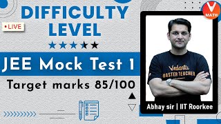 JEE Main Mock Test | Part-1 | JEE Maths | Abhay Mahajan Sir | Vedantu Math