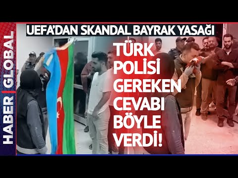 Türkiye - Ermenistan Maçı Öncesi Türk Polisi Azerbaycan Bayrağını Öperek Teslim Aldı!