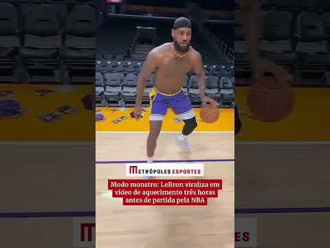 Aos 39 anos, LeBron James aquece por três horas antes de jogo e treino viraliza