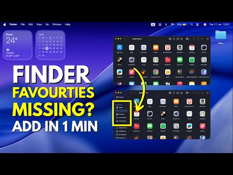 Mac Finder Favorites Disappeared - Add Favourites in MacBook