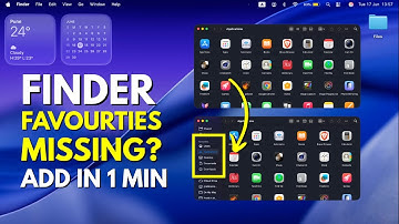 Mac Finder Favorites Disappeared - Add Favourites in MacBook