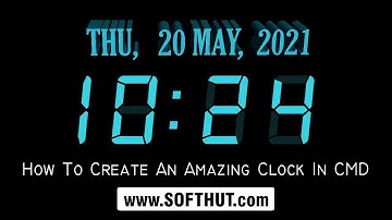 How to create a clock in cmd | SOFT HUT | Notepad Toturials