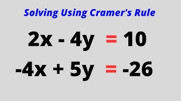Solving Linea Equation Using Matrices And Cramer