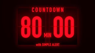 80 Minutes Flip Clock Timer / With Simple Alert 🚨