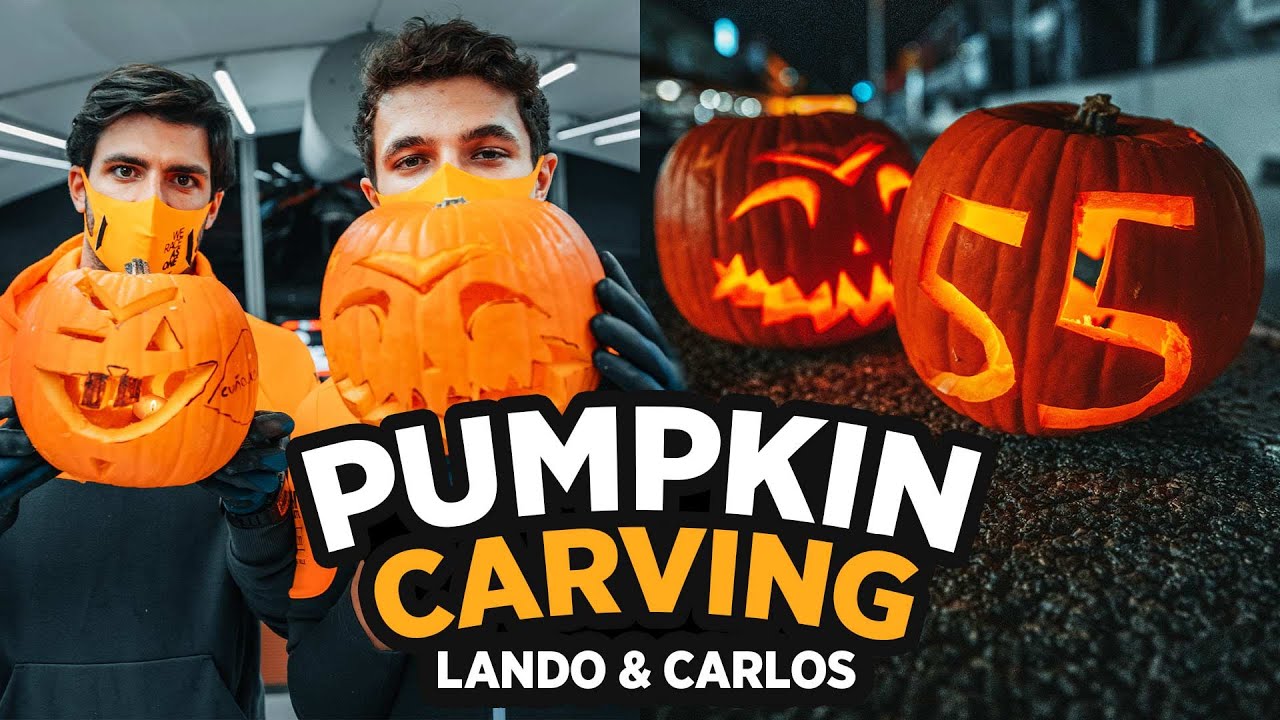 
                  Halloween Pumpkin Carving with Carlos Sainz and Lando Norris