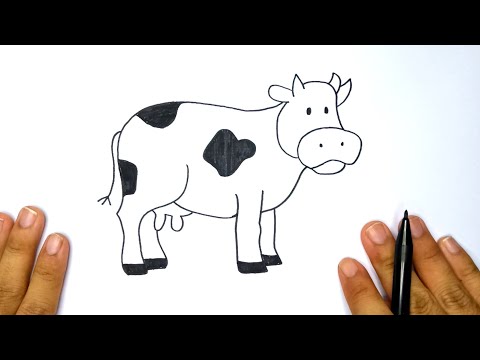 How To Draw A Cow 🐮 / Cara Menggambar Sapi 🐮