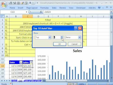Dynamic Charts In Excel 2003