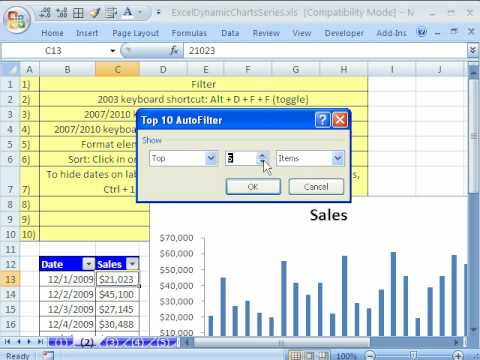 Excel 2010 Chart Filter