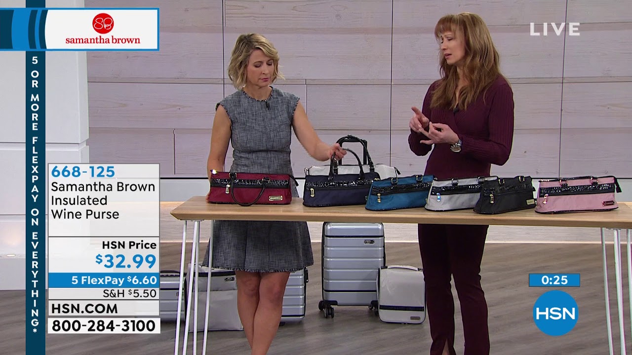 Samantha Brown Insulated Wine Purse - YouTube