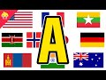 ピタゴラ国旗クイズ1、2の答え