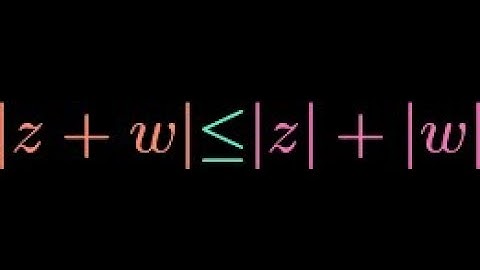Triangle Inequality for Complex Numbers