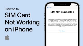 How To Fix SIM Card Not Working on iPhone