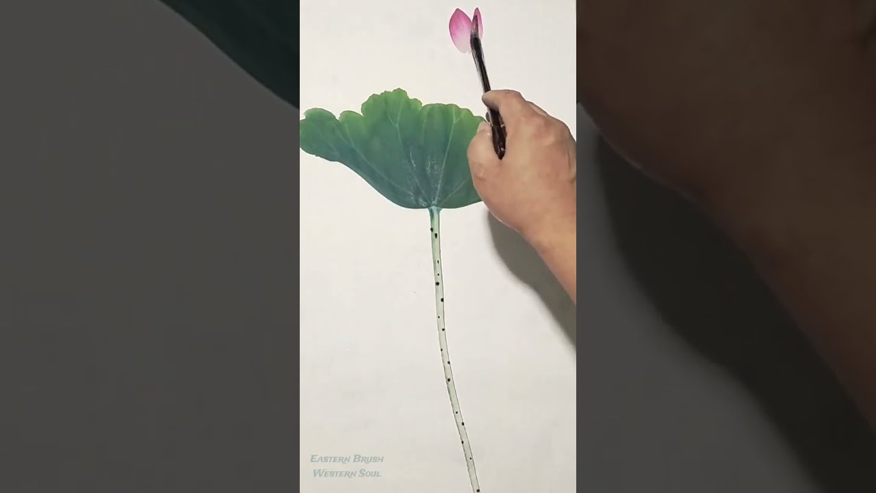 Long Scroll Lotus Capturing Elegance in Chinese Watercolor