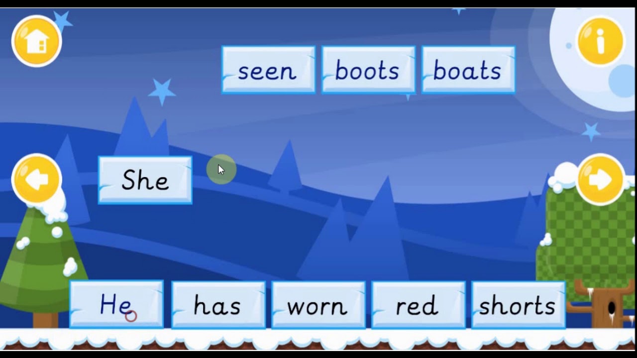 Phonics Game "Sentence Substitution" YouTube