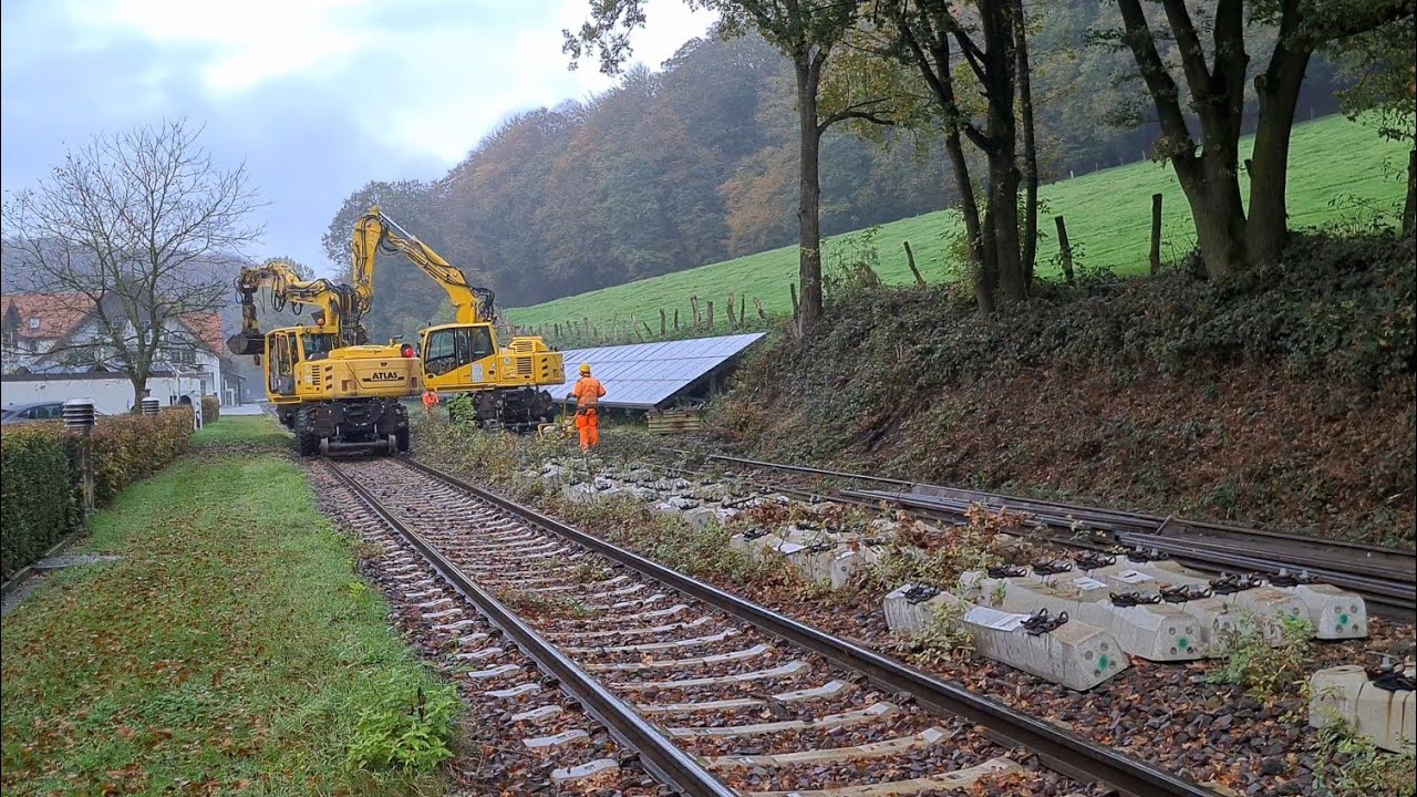 Ertüchtigung des Bahnhofes Brochterbeck - Gleisbau auf der TWE