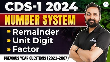 CDS MATHS PREPARATION | NUMBER SYSTEM | CDS 1 2024 | CDS 2023 MATHS CLASS | MATHS BY RANDHIR SIR