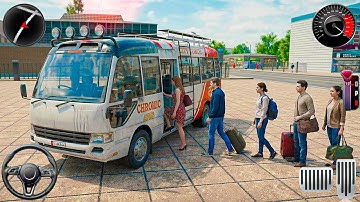 Mini Coach Bus Game Euro Bus 3D: Coach city passenger drive destination - van game android gameplay