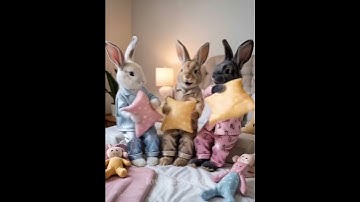 The three happy rabbits