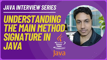 Why We Write public static void main(String[] args) in Java? | Java Interview Questions Explained