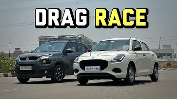 Swift 2024 Vs Tata Punch Drag Race 🔥: 86 bhp vs 80 Bhp !! New Swift 2024 Vs Tata Punch 2024 !!