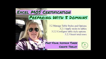 3 2 Excel Manage Table Styles and Options