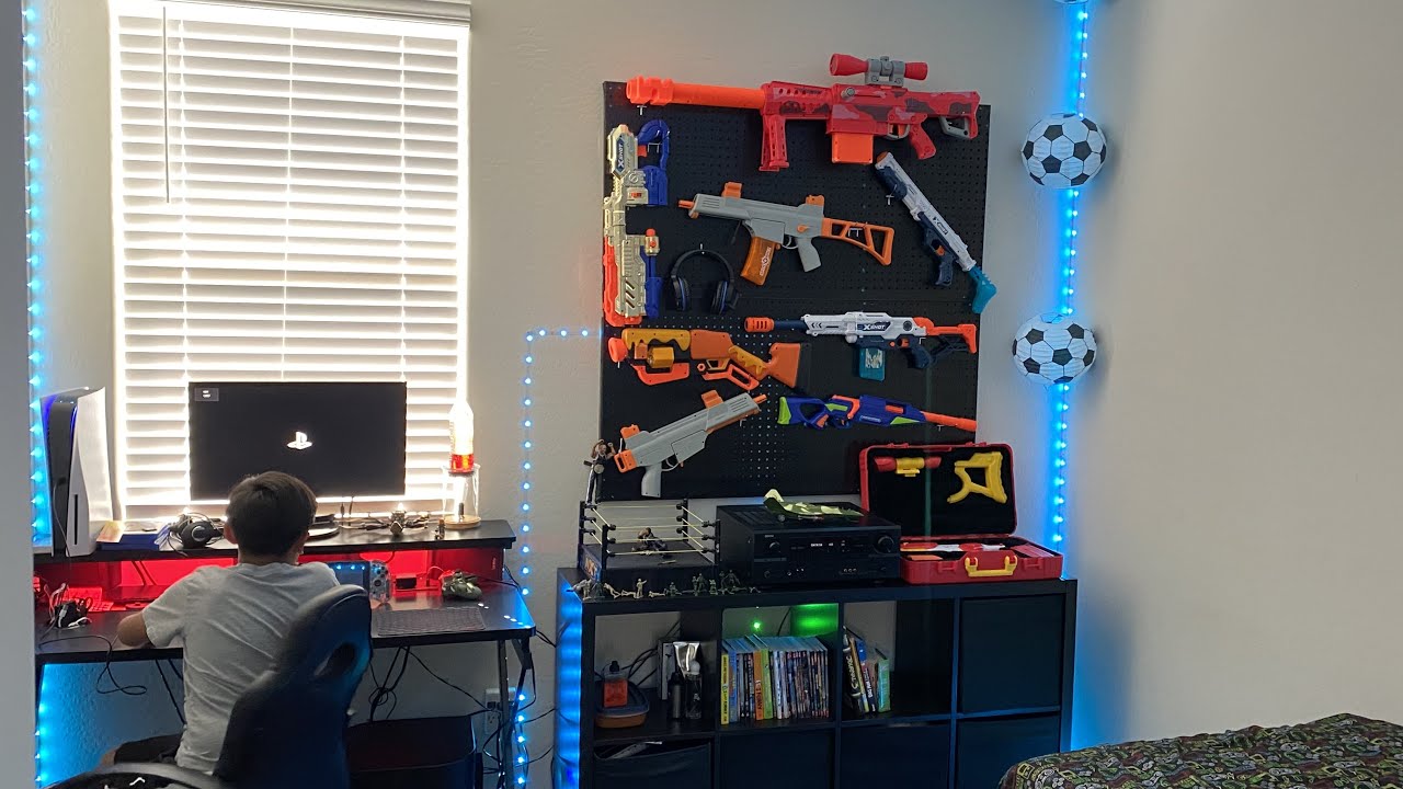 Nerf Gun Wall DIY Pegboard Nerf Gun Rack Storage Ease To Build Nerf Gun Wall DIY Pegboard Nerf Gun Rack Storage Ease To Build