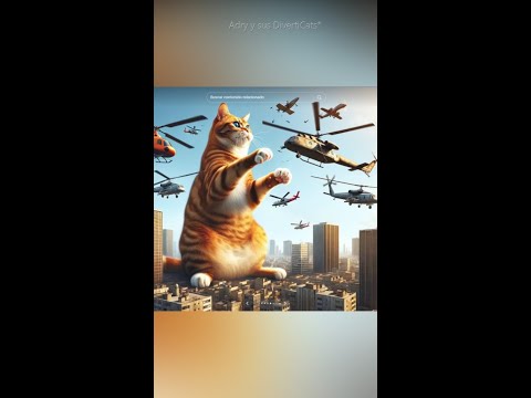 Le pido a la inteligencia artificial que haga Un gato gigante aterrorizando la ciudad!🙀🐾