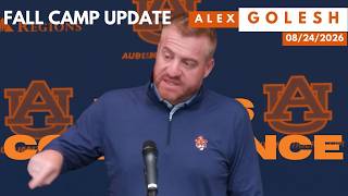 Alex Golesh give an update from Fall Camp