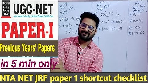 ICT previous year NTA net jrf paper1 question binary conversion short trick ugc paper1 amit pandey