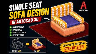 AutoCAD Furniture Design | Single Sofa Modeling Tutorial #CADDEngineer