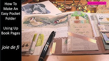 How To Make An Easy Pocket Folder Using Up Book Pages