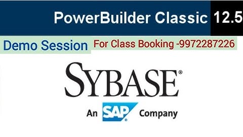 Demo Session on Power Builder technology with SQL server