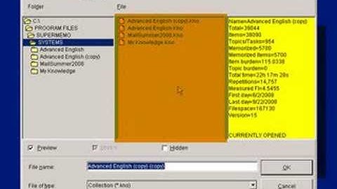 Restoring Backup Collections Using SuperMemo