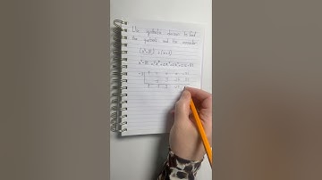 How to Use the Synthetic Division to Find the Quotient and the Remainder? #gcse #gcsemaths #maths