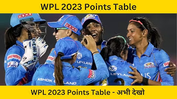 WPL 2023 Points Table