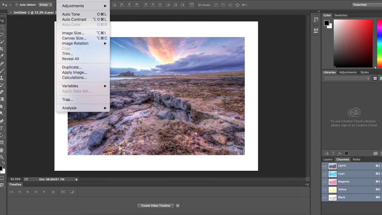 PHOTOSHOP: COLOR SETTINGS / RGB vs CMYK / MONOTONE