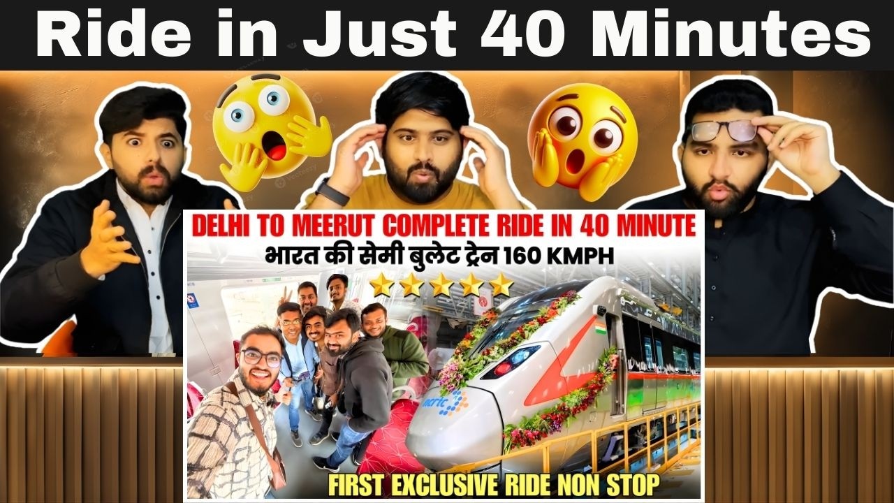 Pakistani reaction on First Exclusive DELHI to MEERUT RRTS Namo Bharat Ride in Just 40 Minutes 🚄🔥