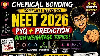 Chemical Bonding Most Important Question For NEET 2026 | NEET 2026 Important Question of Chemistry