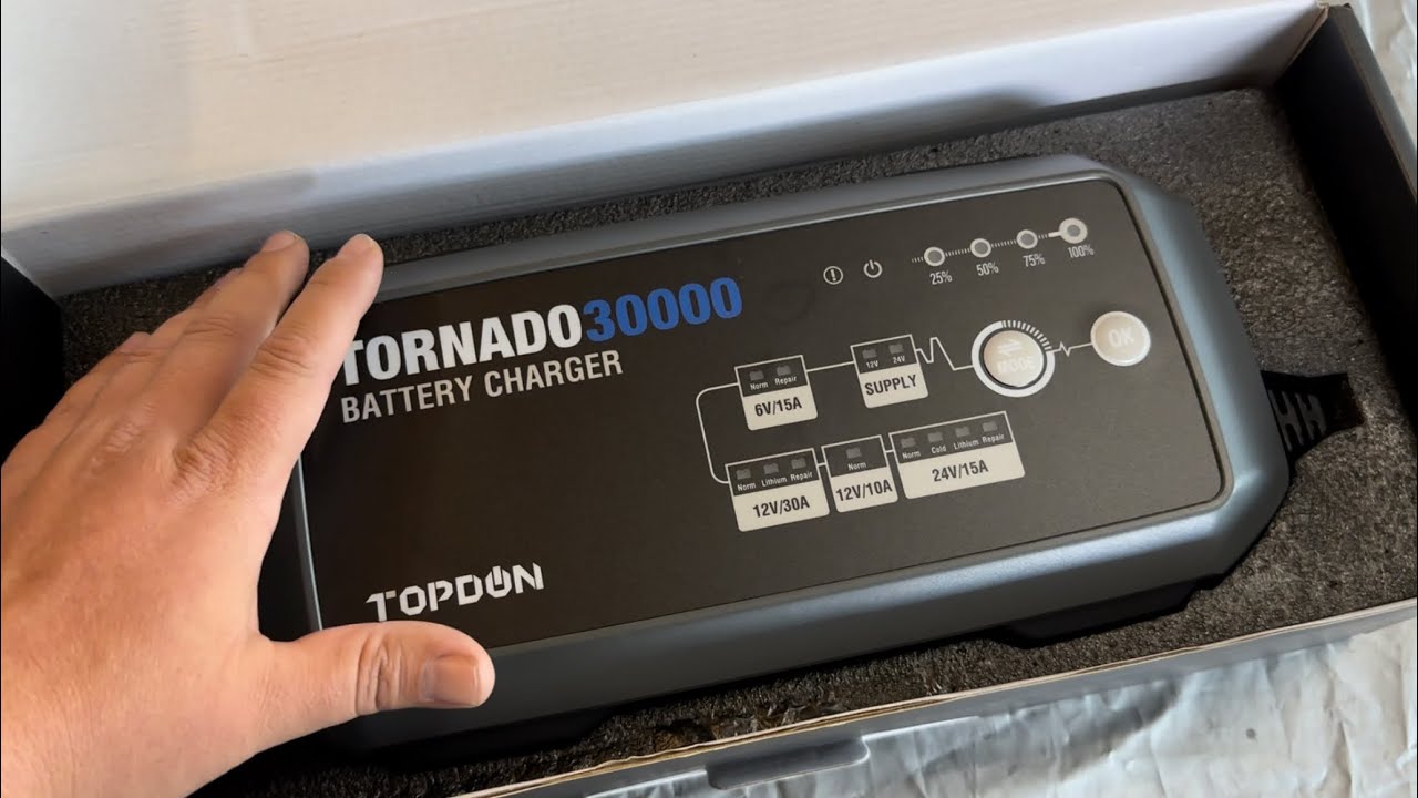 TOPDON TORNADO30000, 30A Ladegerät Autobatterie, 6V,12V,24V