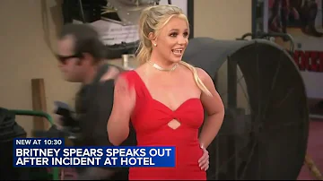 Britney Spears speaks out about swelled ankle following alleged hotel incident