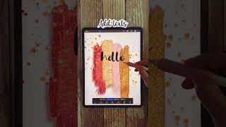 Hello November 💫🍁✨ #procreate Glitter Brush Stroke Stamps on my Etsy shop 🍁🍁🍁 #procreateart